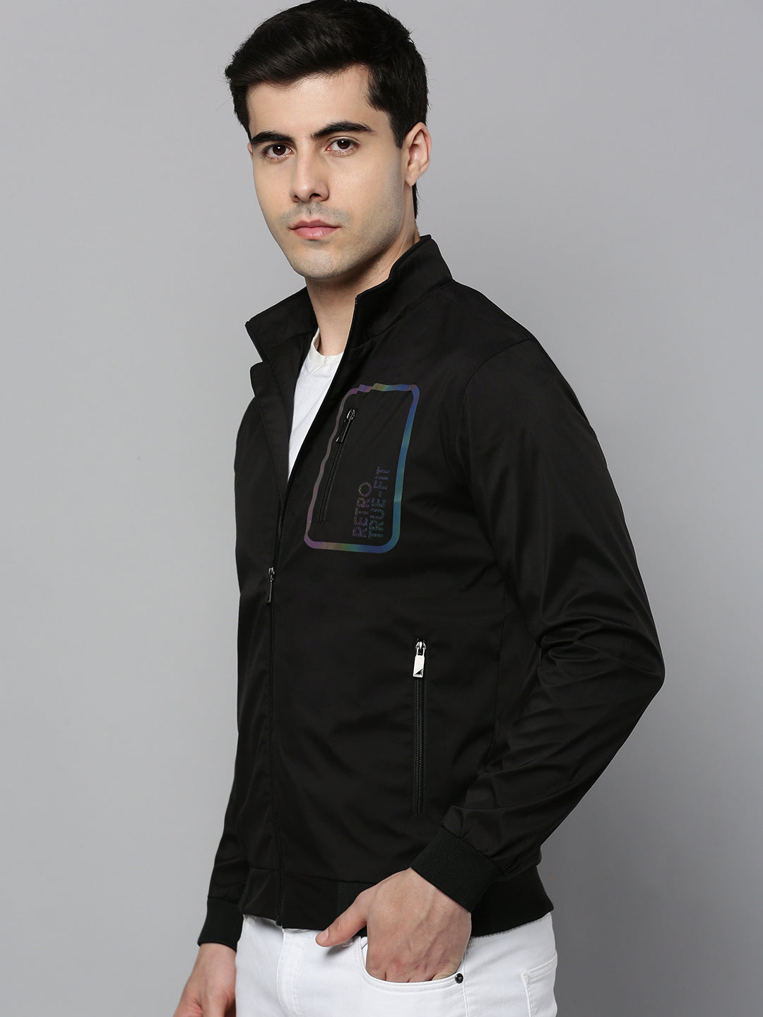 Men's Black Bomber Jacket