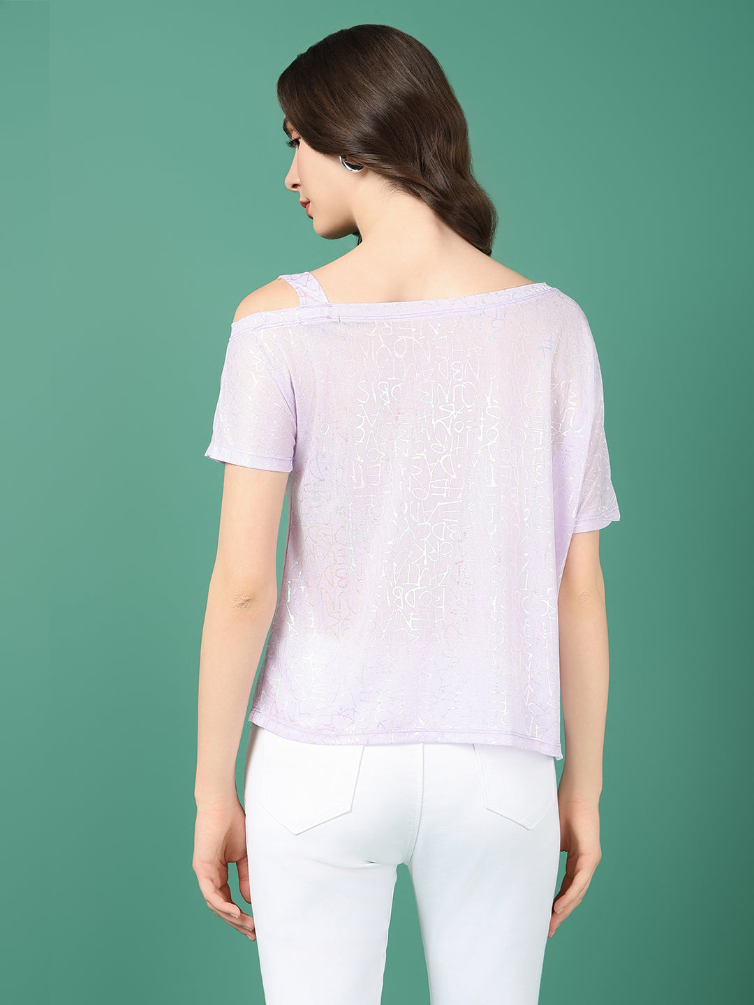 Women's Lavender Print Top