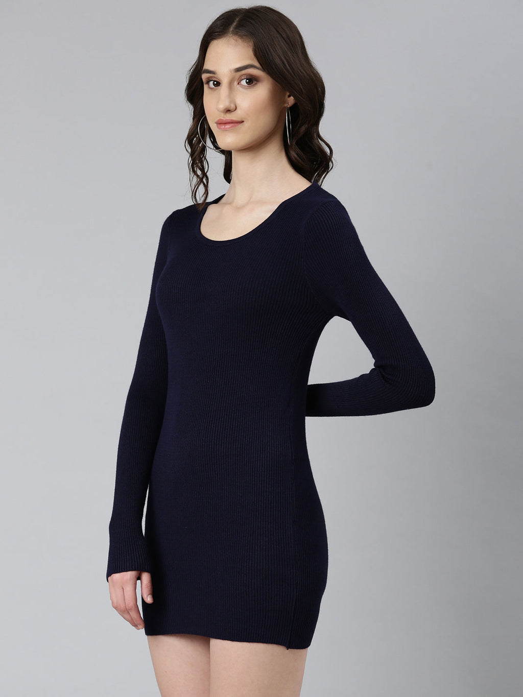 Women's Navy Blue Bodycon Mini Dress