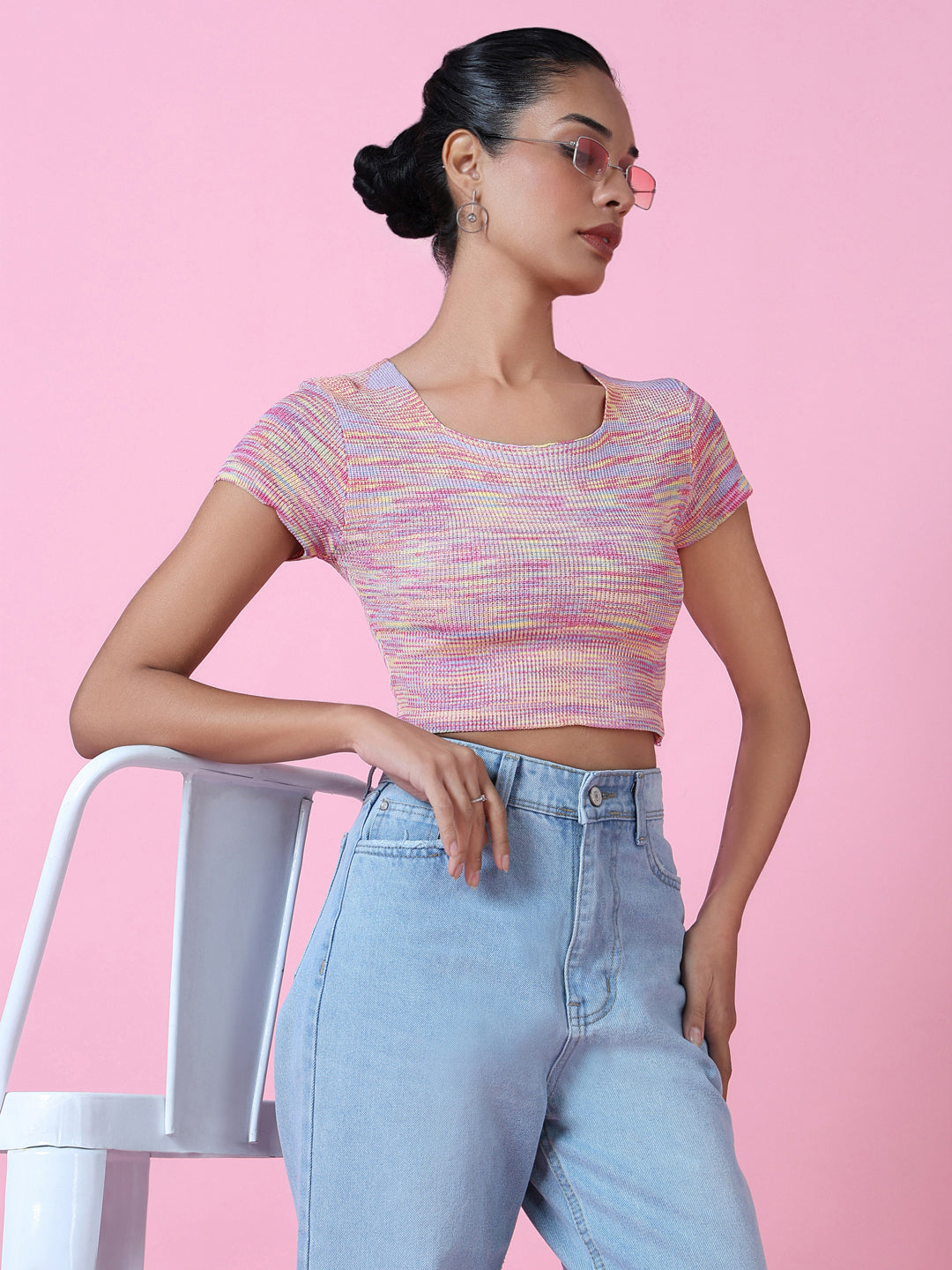 Women's Pink Crop Top