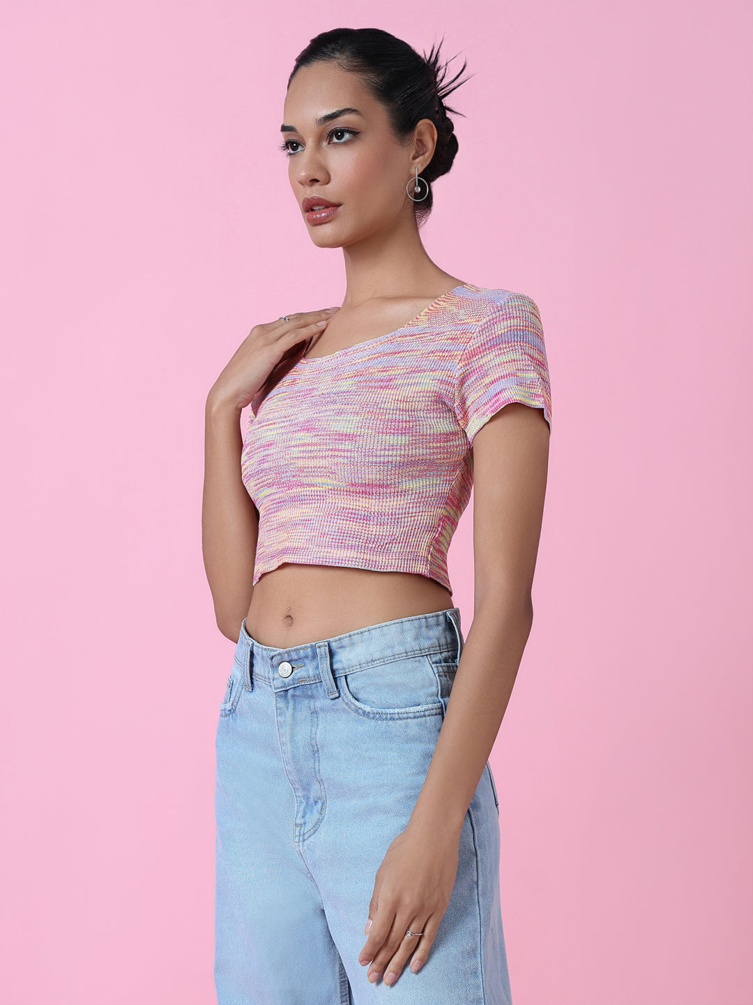 Women's Pink Crop Top