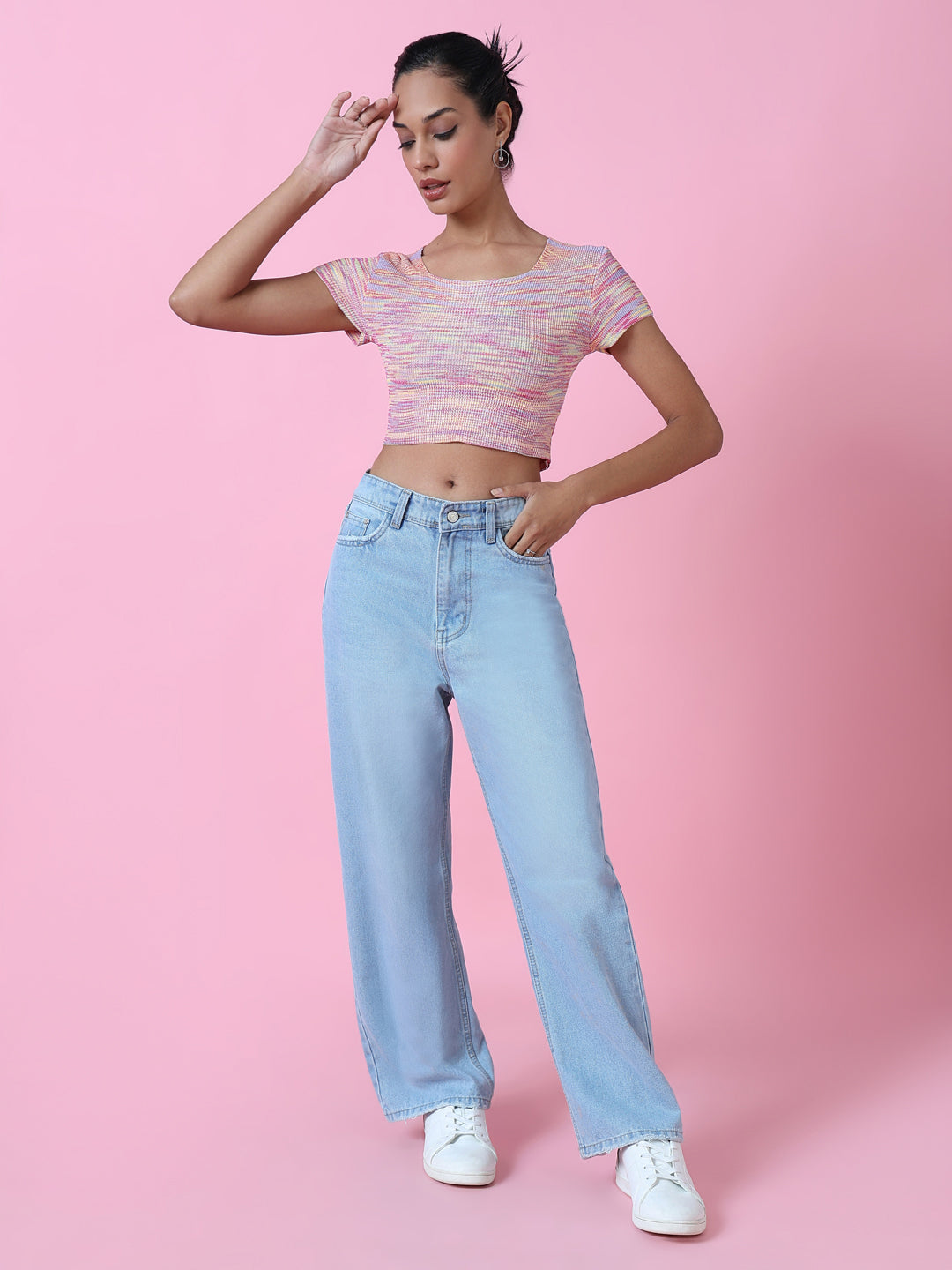 Women's Pink Crop Top