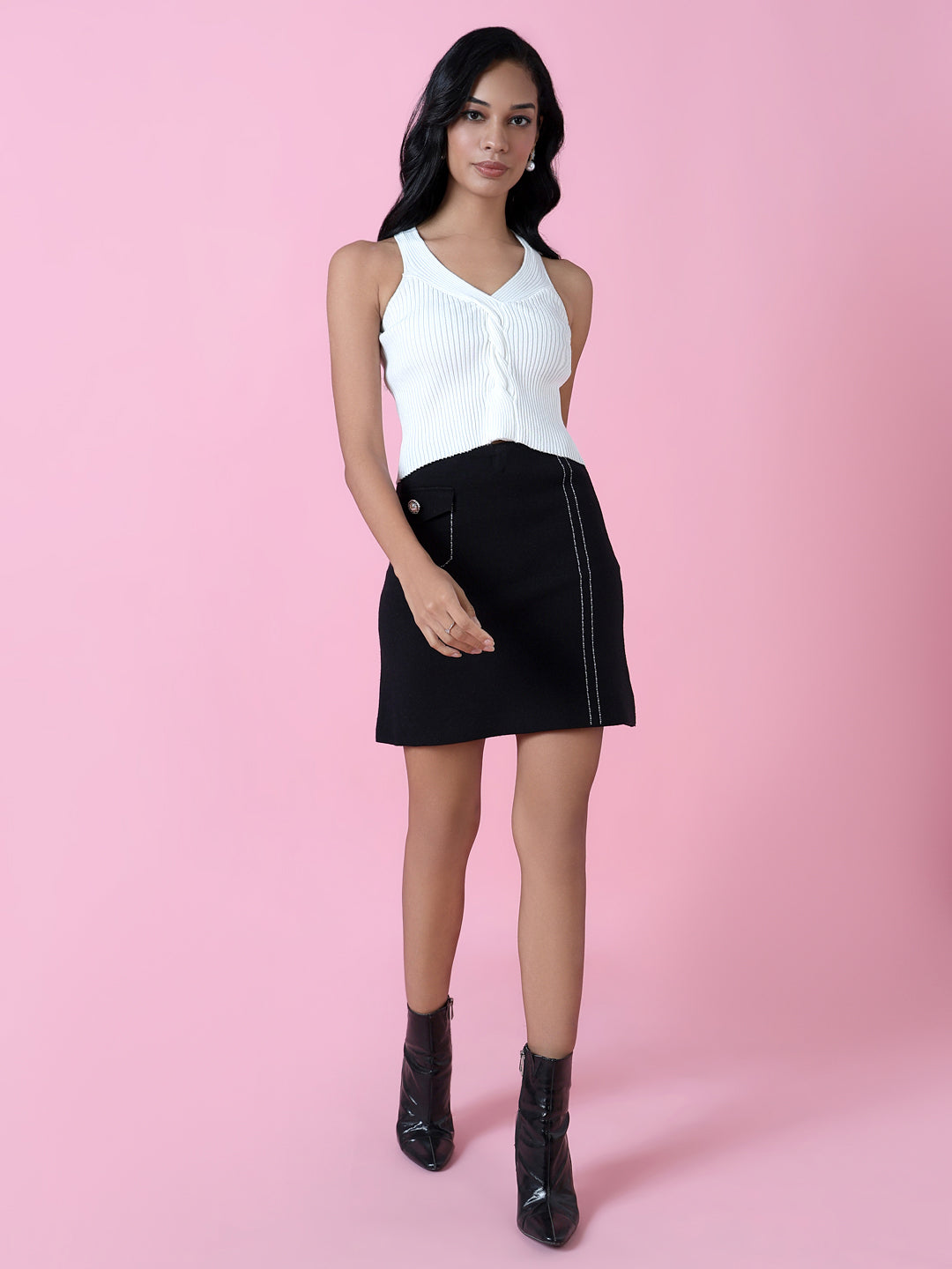 Women's White Crochet Top