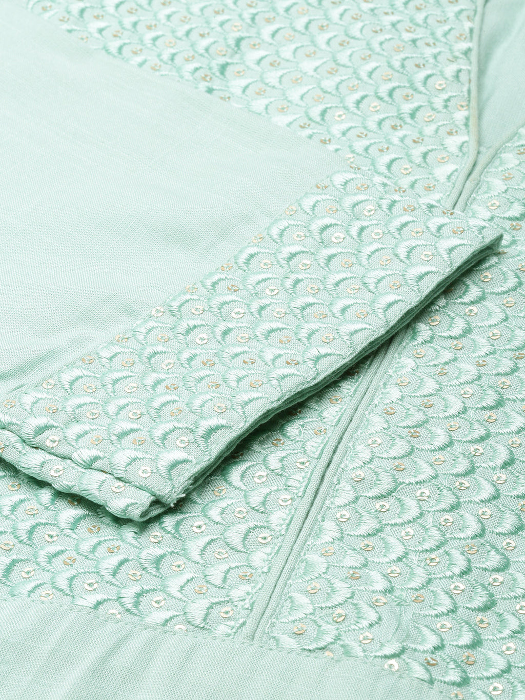 Women's Straight Sea Green Solid Kurta