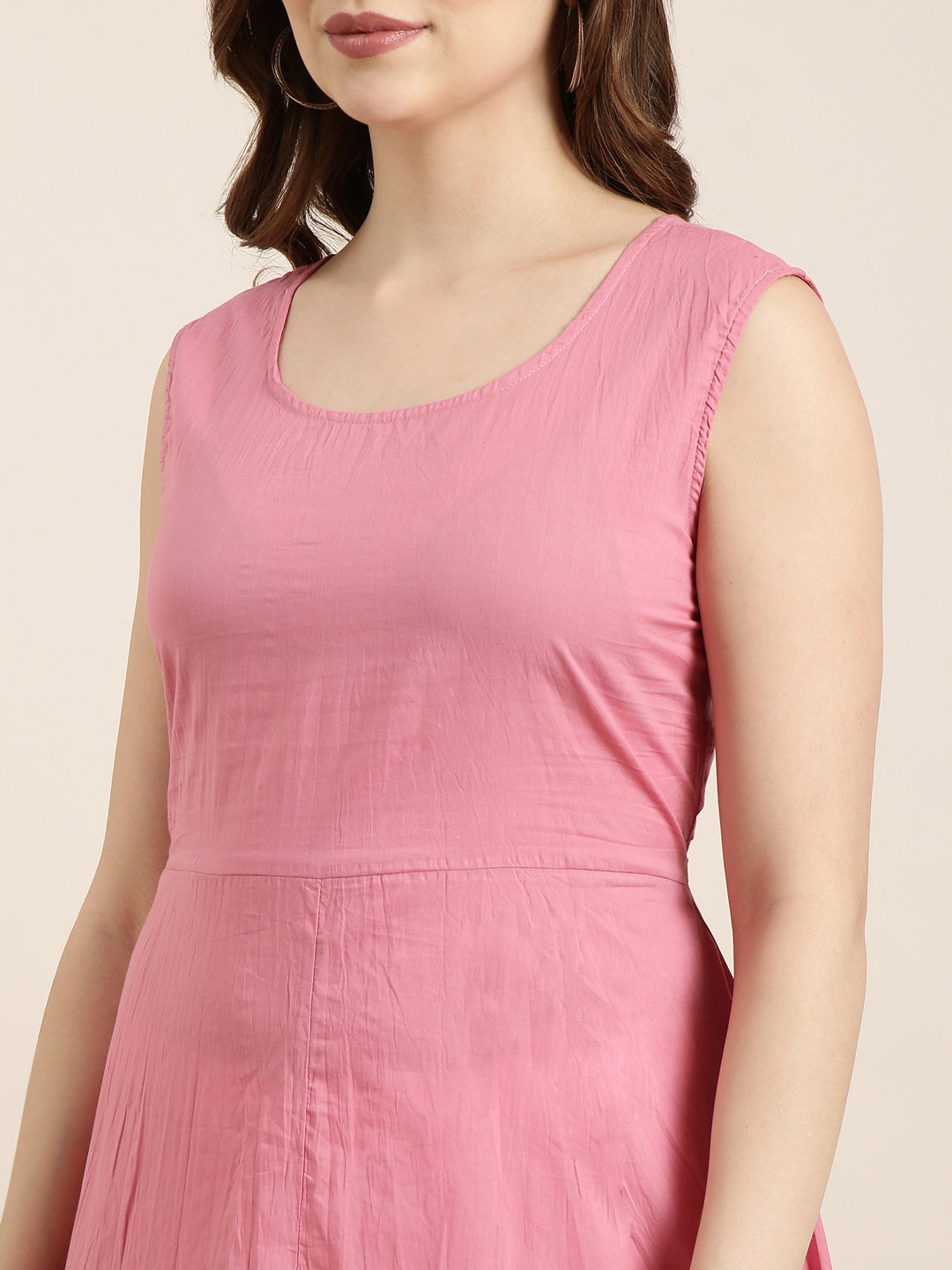 Women's Anarkali Pink Embellished Kurta Sets with Dupatta & Inner Lining