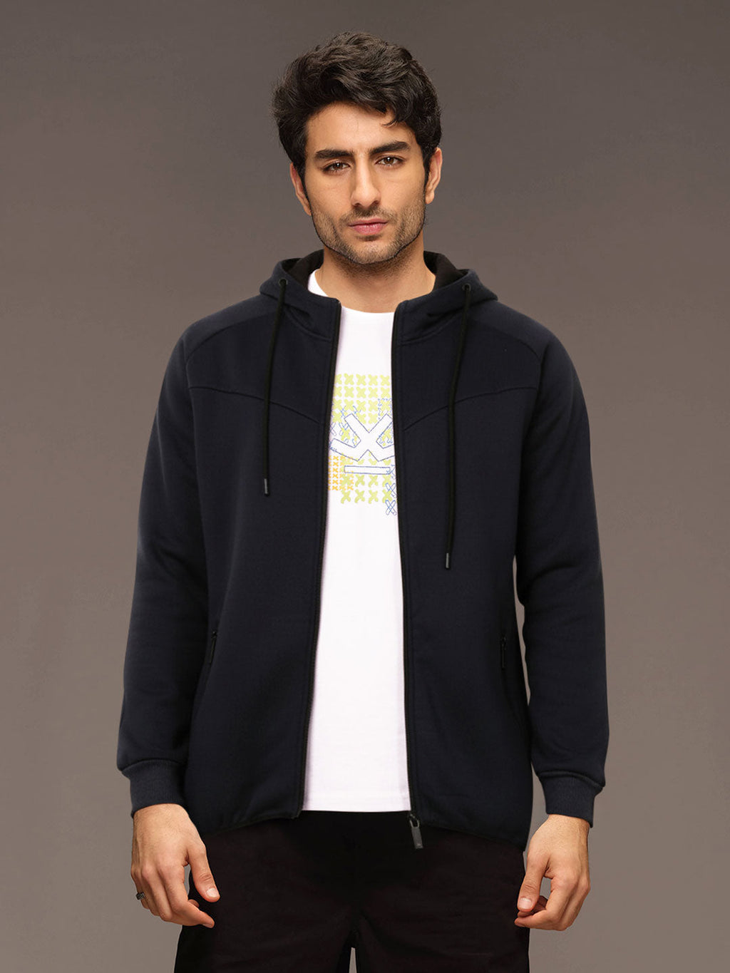 Bold Black Hooded Sweatshirt