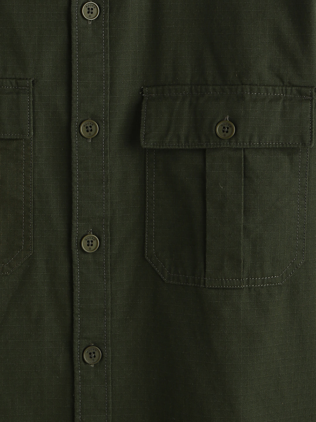 Double Pocket Oversized Shirt | Olive
