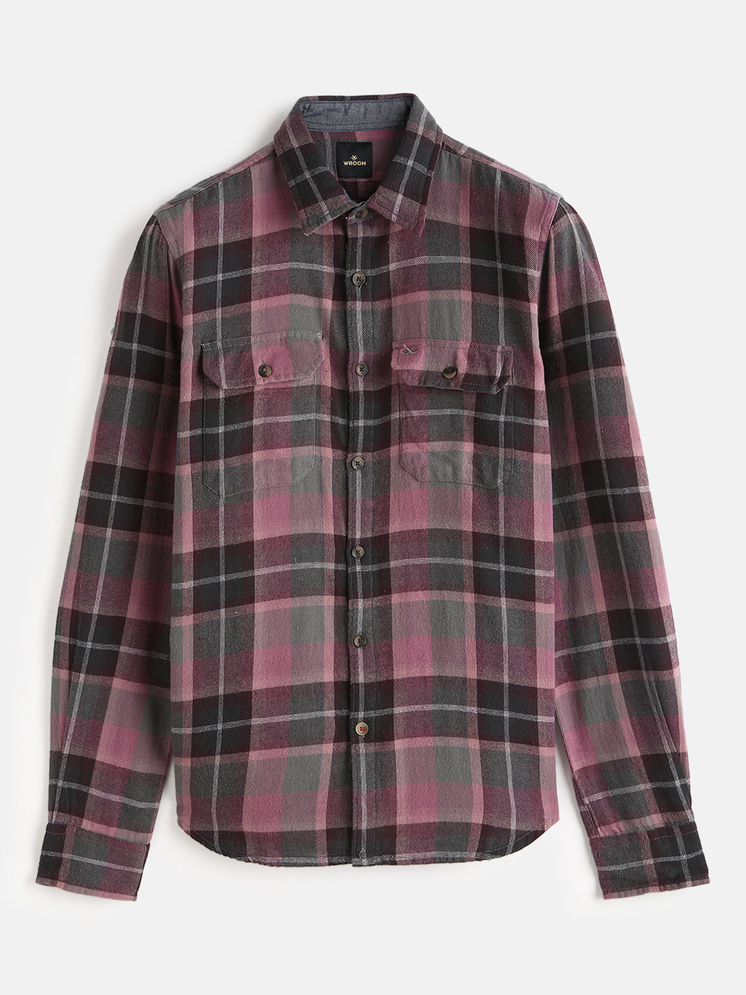 Brushed Flannel Slim Fit Shirt | Pink
