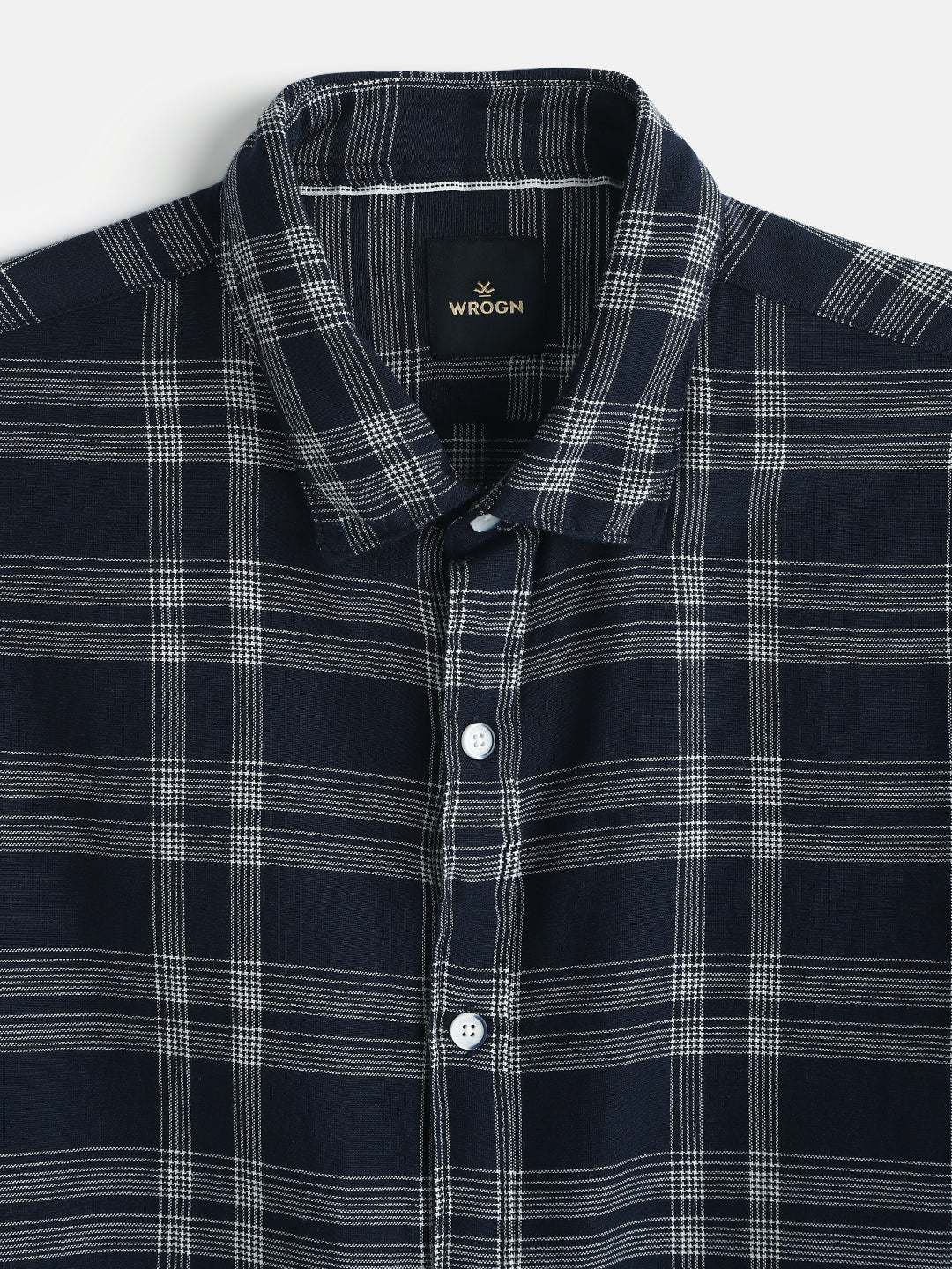 Casual Light Weight Checked Shirt | Navy Blue