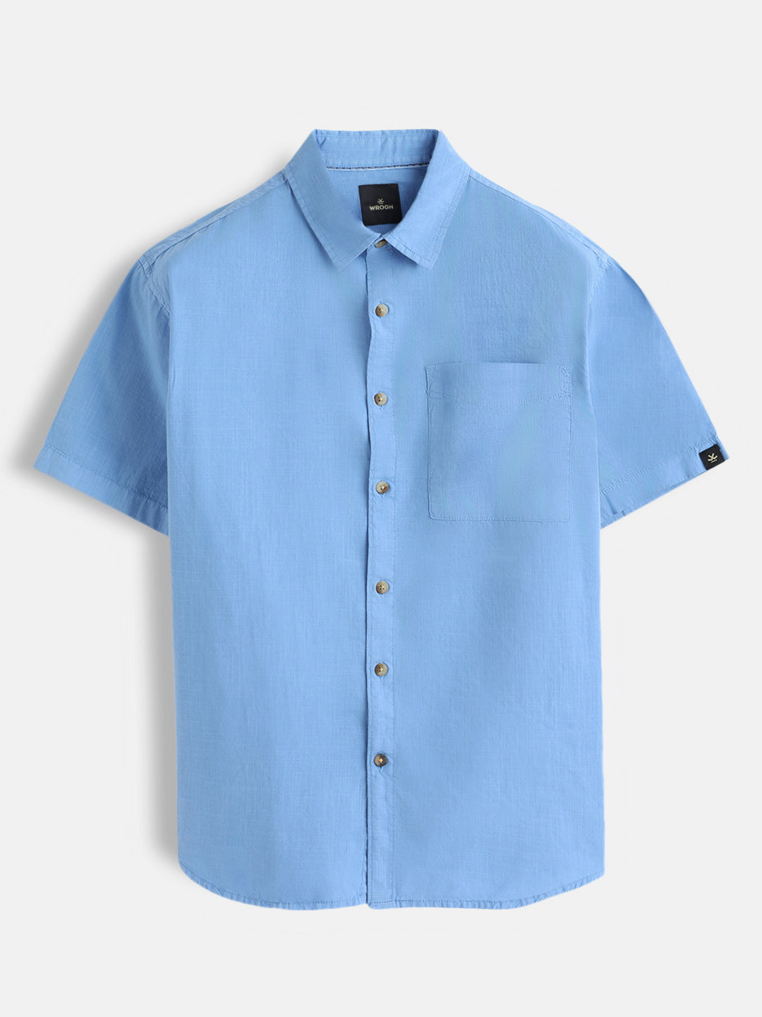 Cotton Slub Overdyed Shirt | Blue
