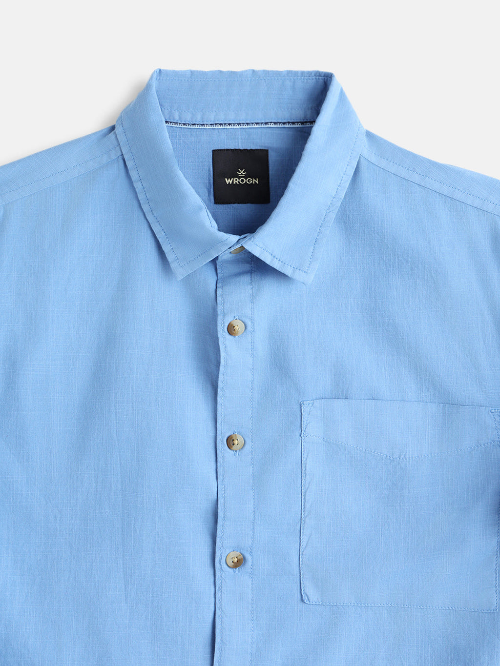 Cotton Slub Overdyed Shirt | Blue