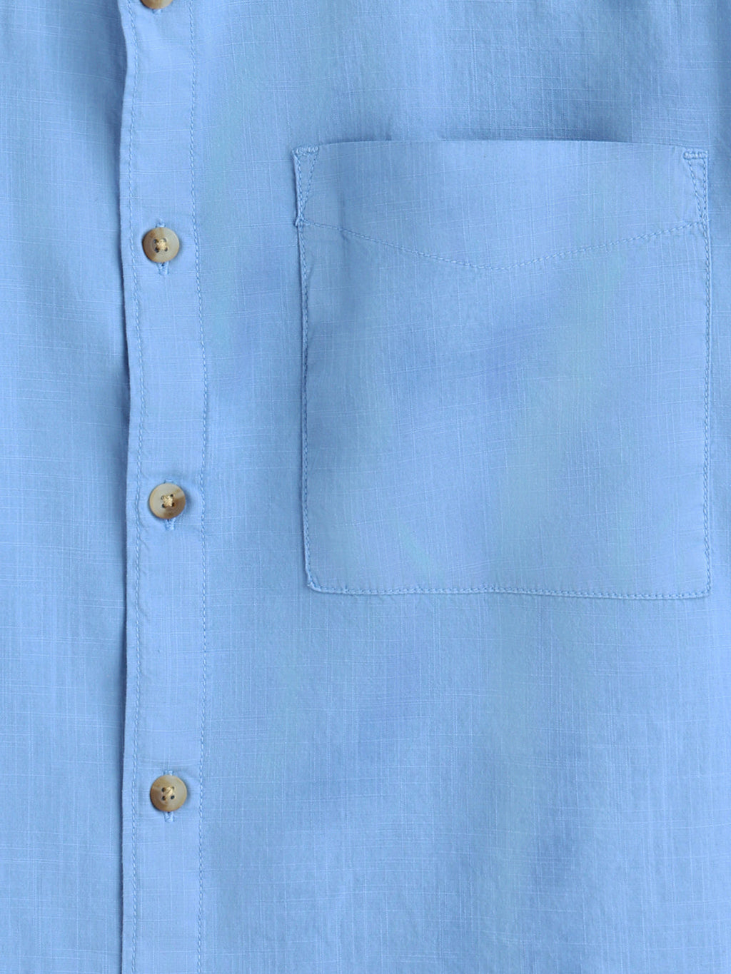 Cotton Slub Overdyed Shirt | Blue