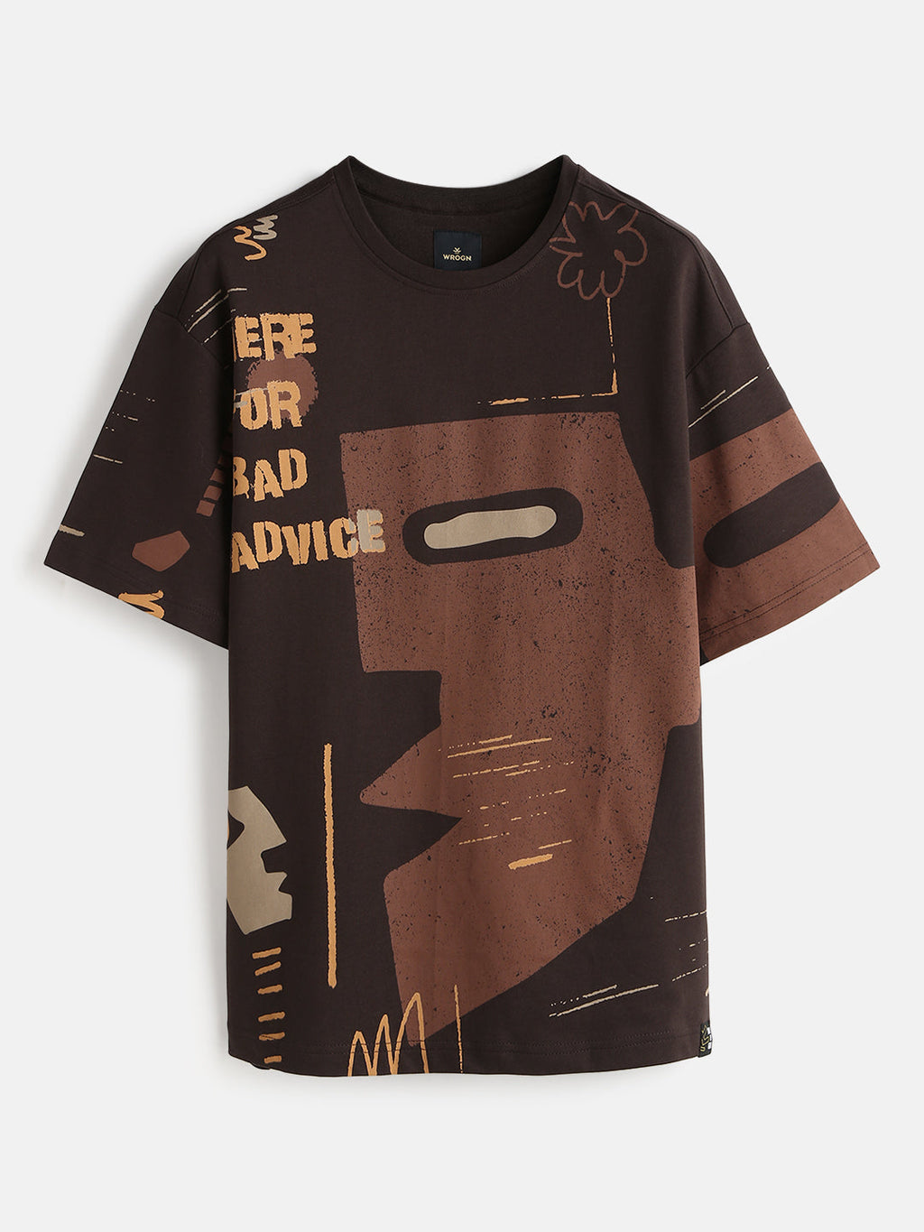 Heavy GSM Oversized Fit T-Shirt | Brown