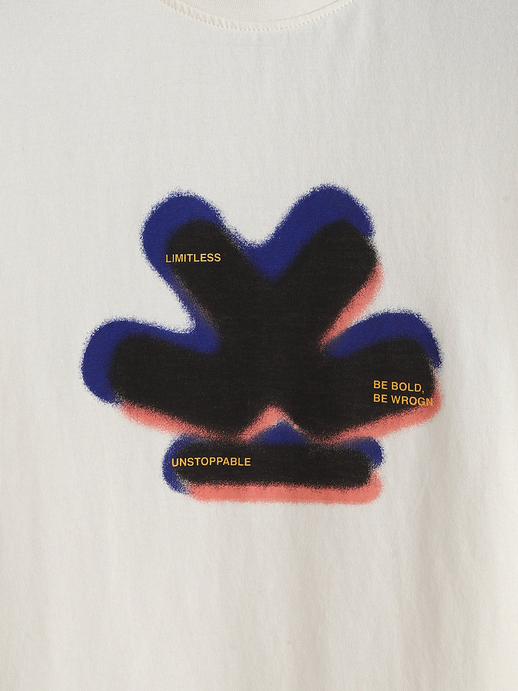 Graphic Print Slim Fit T-Shirt | Off White