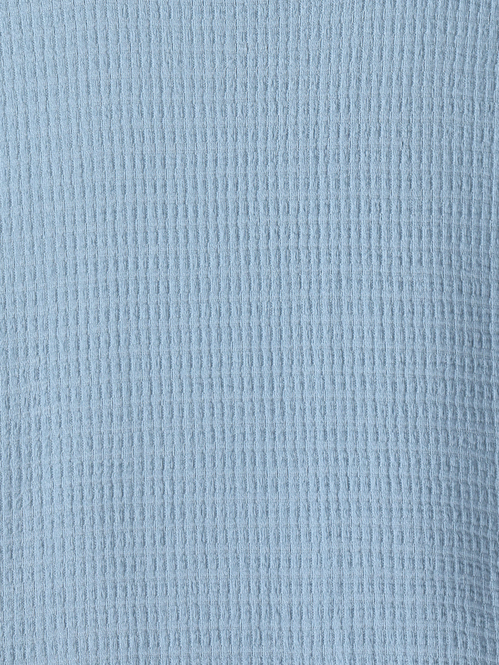 Oversized Jacquard Textured Crew Neck T-Shirt  |  Blue