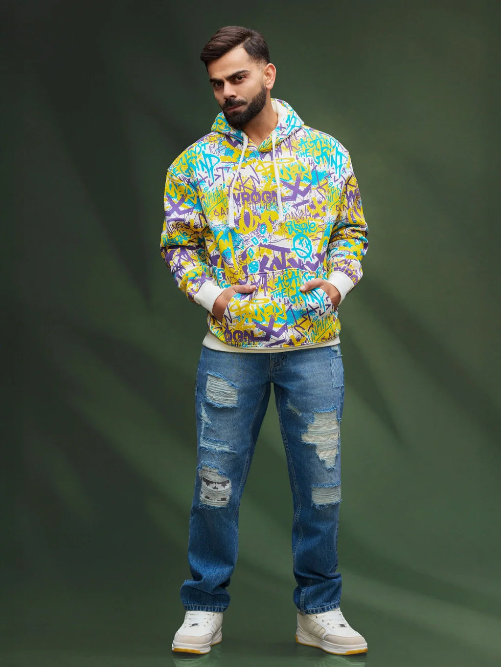 Distressed Loose Fit Jeans | Med Stone