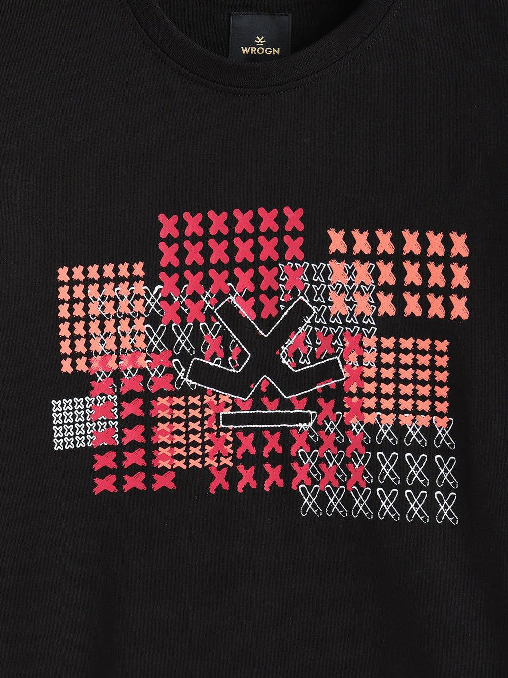 Cross Stitch Inspired Brand Carrier With Embroidery And Print | Black