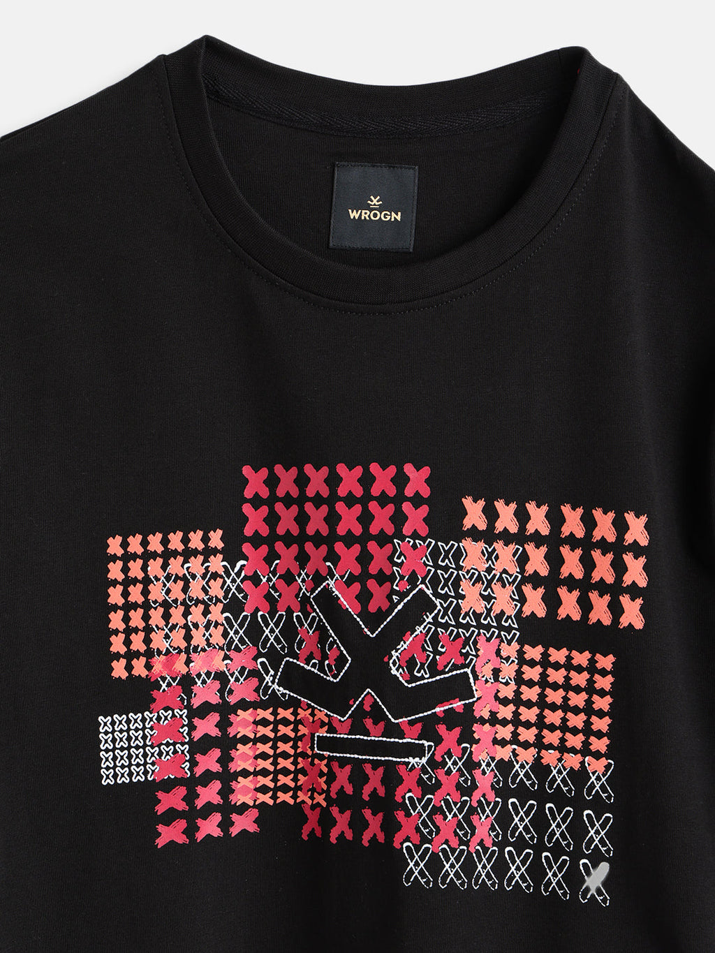 Cross Stitch Inspired Brand Carrier With Embroidery And Print | Black