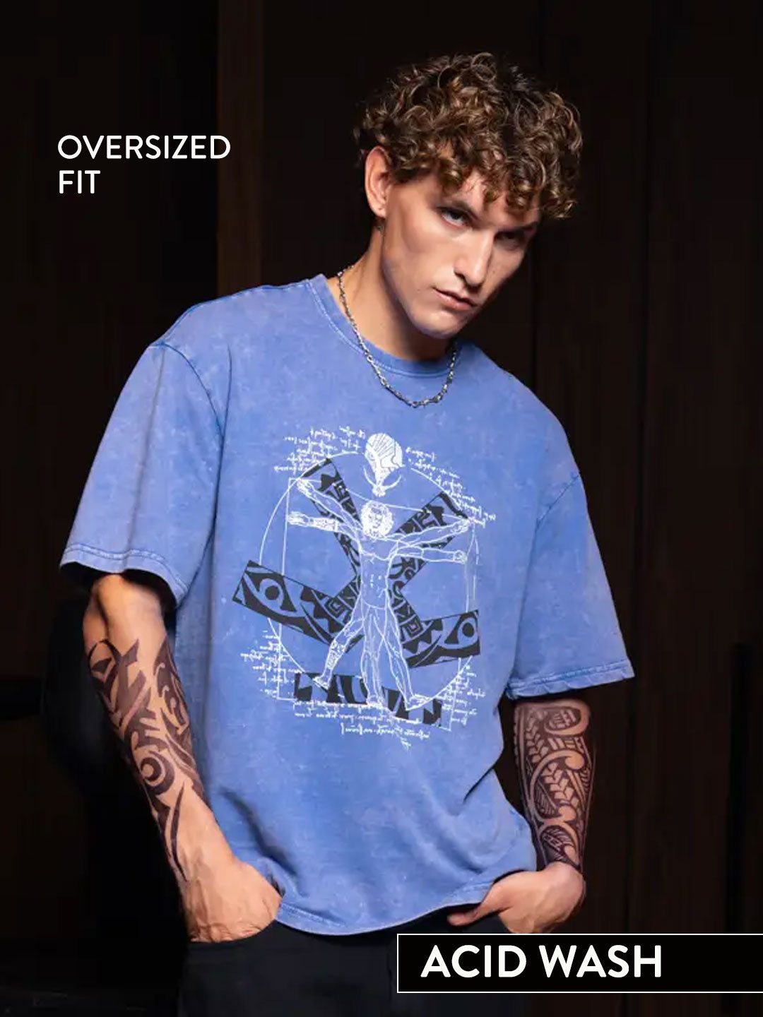 Wrogn X Aliens - The Vitruvian Man | Blue