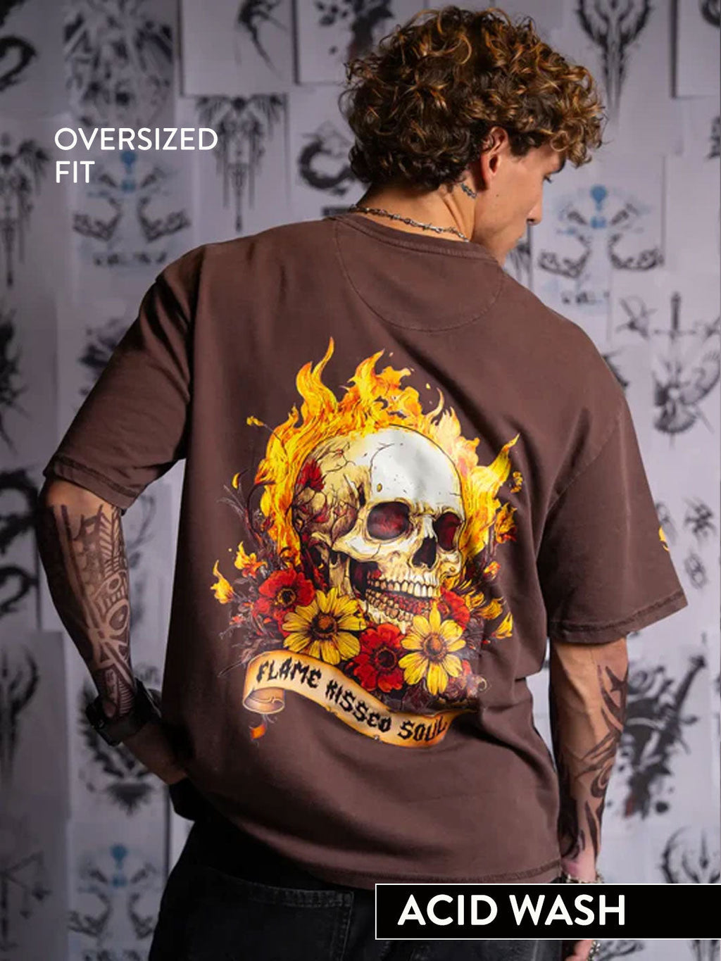 Wrogn X Aliens - Flame Kissed Skull | Brown